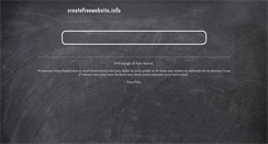 Desktop Screenshot of createfreewebsite.info